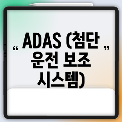 ADAS (첨단 운전 보조 시스템)