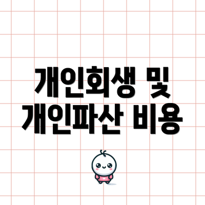 개인회생 및 개인파산 비용