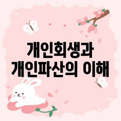 개인회생과 개인파산의 이해