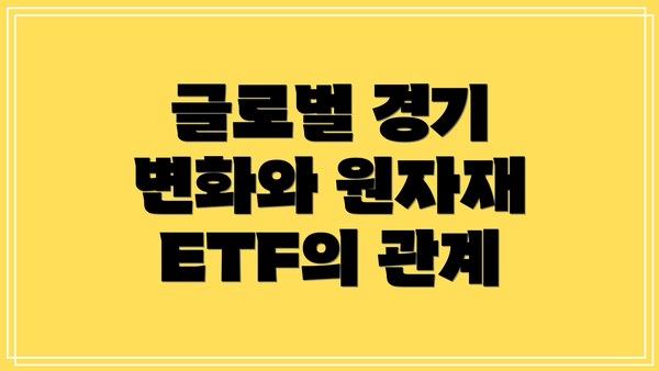 글로벌 경기 변화와 원자재 ETF의 관계