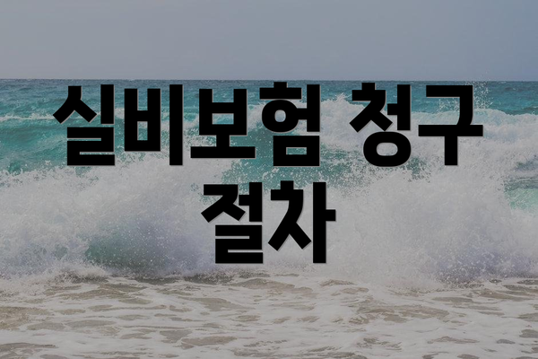 실비보험 청구 절차