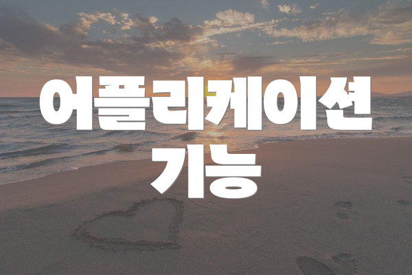 어플리케이션 기능