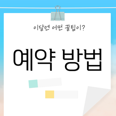 예약 방법