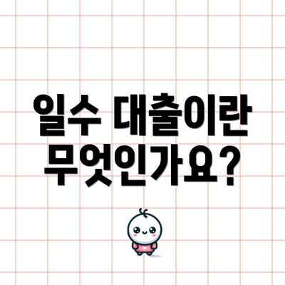 일수 대출이란 무엇인가요?