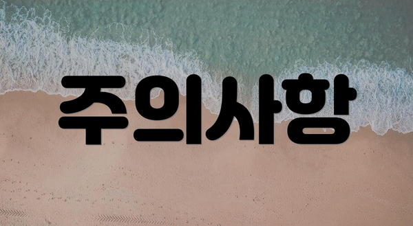 주의사항