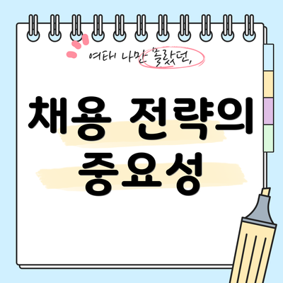 채용 전략의 중요성