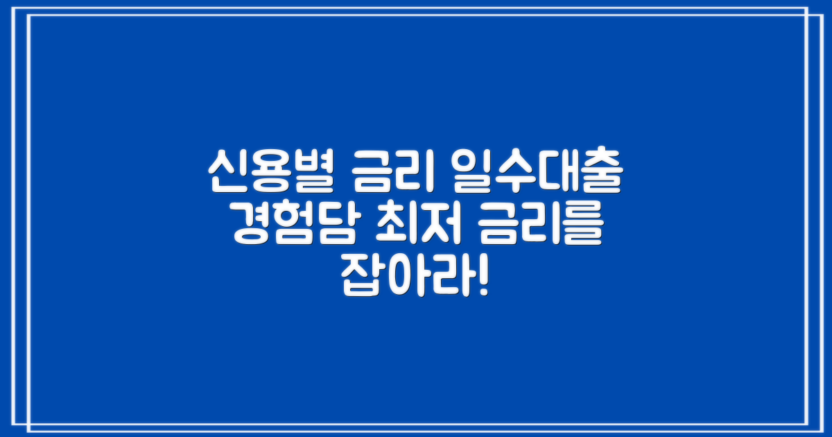 신용등급별 금리 비교: 나의 일수대출 경험담