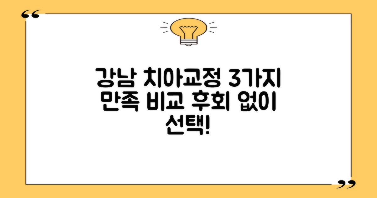 서울 강남구 치아교정, 3가지 만족 요소를 비교 분석